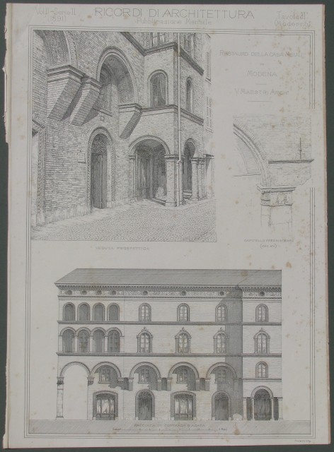 MODENA. Restauro della casa Meuri.