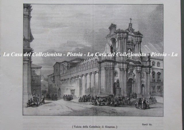 SIRACUSA. Cattedrale e sua piazza. Poliorama Pittoresco 1836. Intero fascicolo