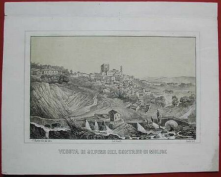 Veduta di Sepino nel contado di Molise.