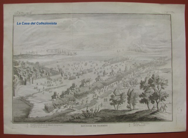 SICILIA - PALERMO. Bataille de Palerme. Acquaforte, circa 1750