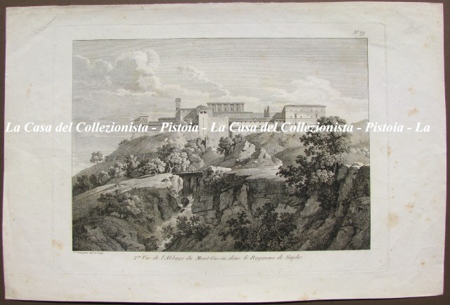 LAZIO - MONTECASSINO. 2.me Vue de l'Abbaye du Mont Cassin, dans le Royaume de Naples.