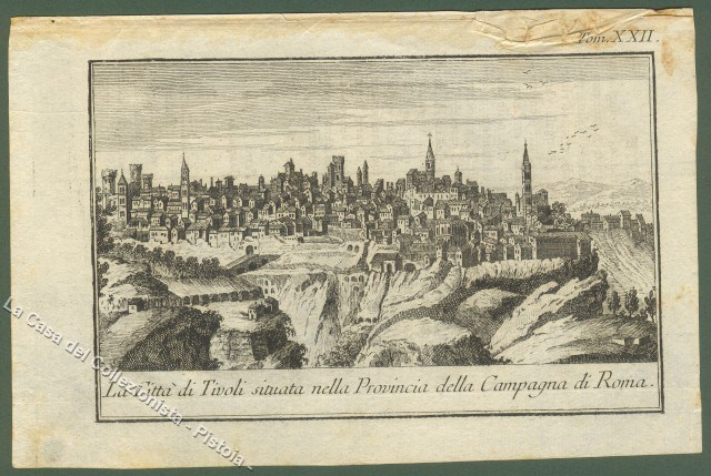 La Città  di Tivoli situata nella Provincia della Campagna di Roma