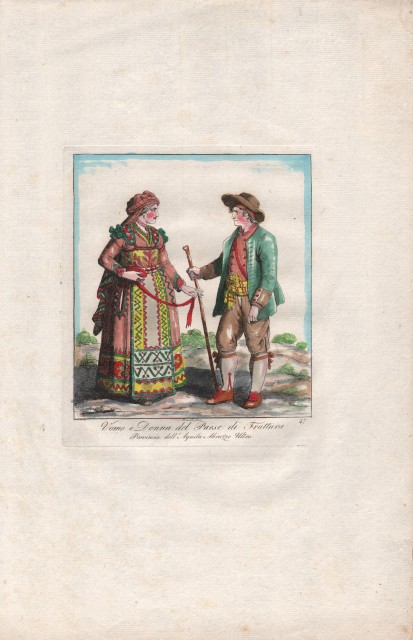 Abruzzo. AQUILA. Uomo e Donna del Paese di Frattura Provincia dell'Aquila  Abruzzo Ultra.