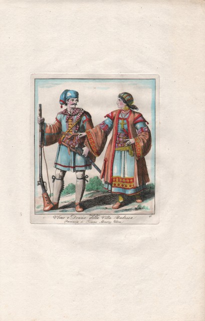 Abruzzo. TERAMO. Uomo e Donna della Villa Badessa Provincia di Teramo  Abruzzo Ultra.